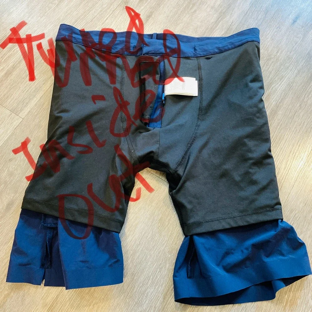 Polo Golf Ralph Lauren Navy Blue Performance Hybrid Shorts Mens 32 Liner Stretch